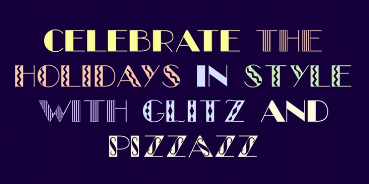 Glitzy font preview