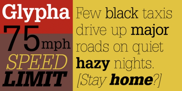 Glypha font preview