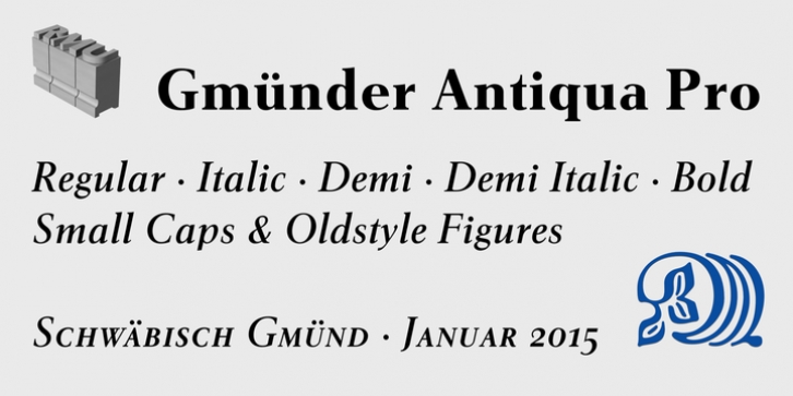 Gmuender Antiqua Pro font preview
