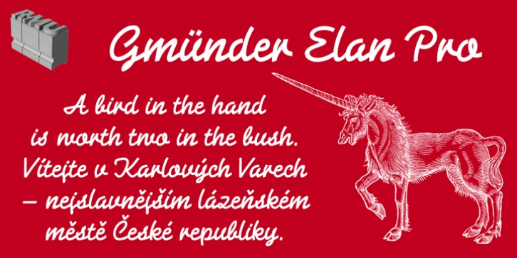 Gmuender Elan Pro font preview