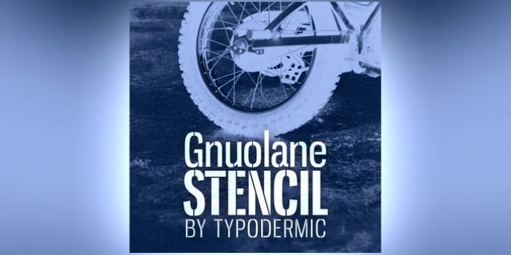 Gnuolane Stencil font preview