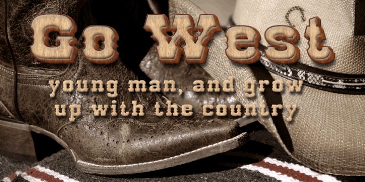 Go West font preview