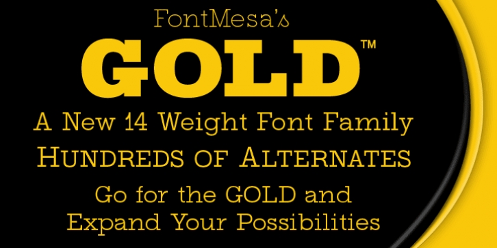 Gold font preview