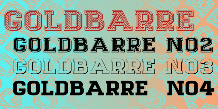 Goldbarre font preview