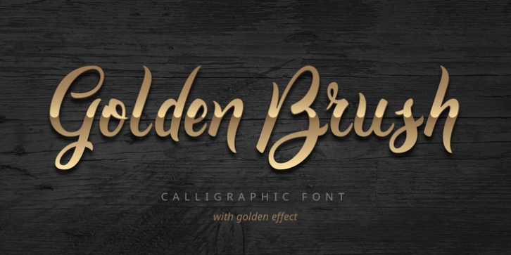 Golden Brush font preview