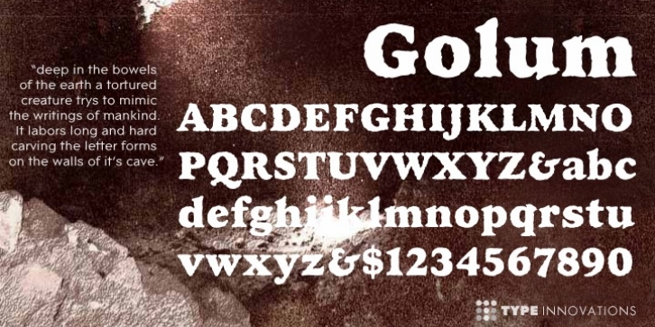 Golum font preview
