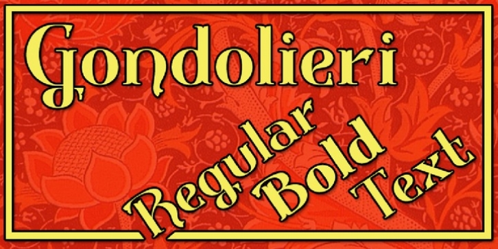 Gondolieri font preview