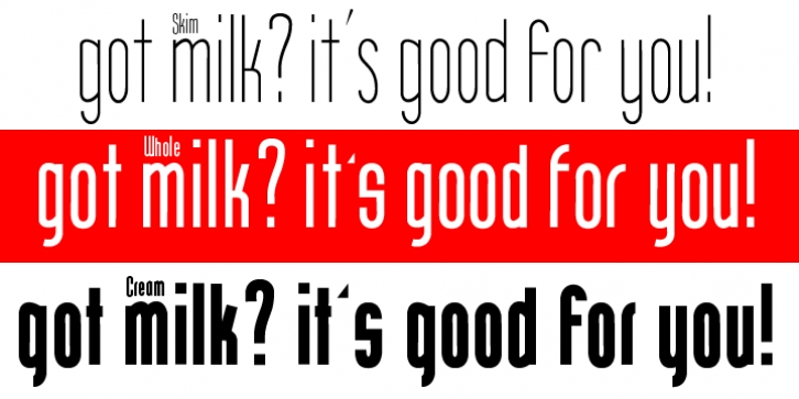Got Milk font preview
