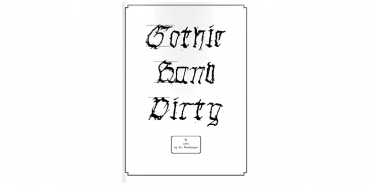 Gothic Hand Dirty font preview