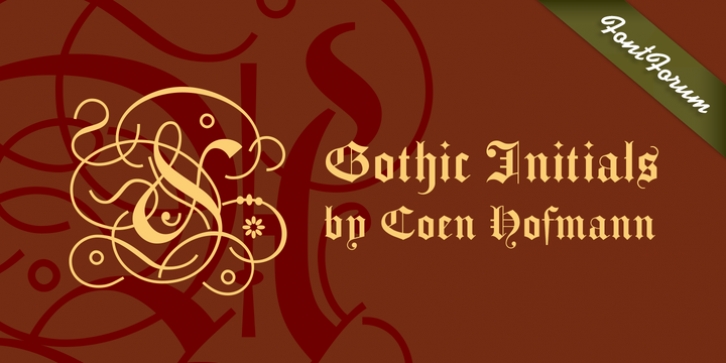 Gothic Initials font preview
