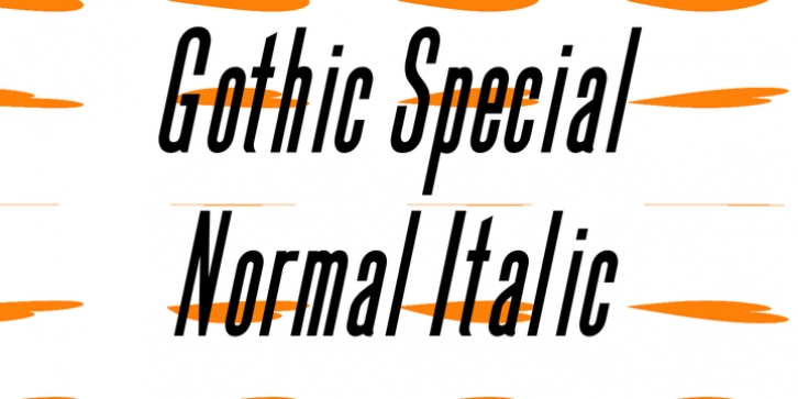 Gothic Special Normal Italic font preview