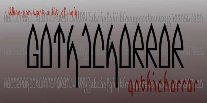 GothicHorror font preview