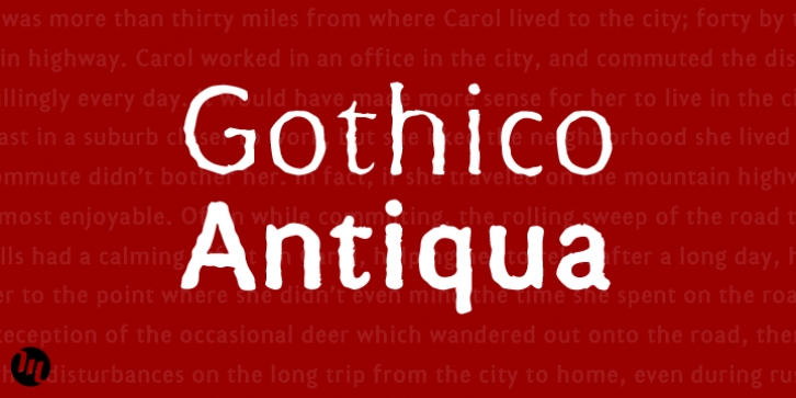 Gothico Antiqua font preview