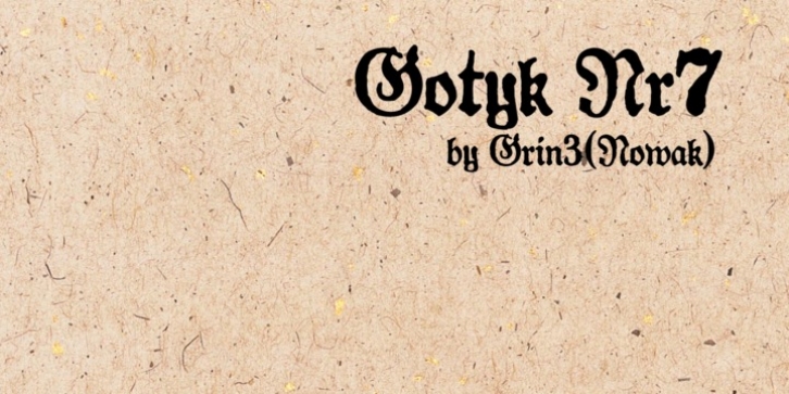 Gotyk Nr7 font preview