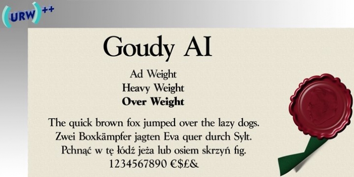 Goudy AI font preview