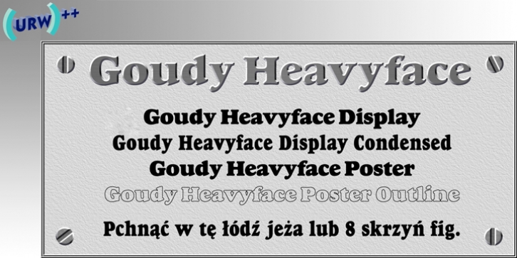 Goudy Heavyface font preview