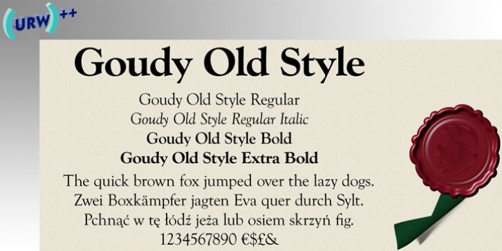 Goudy Old Style font preview