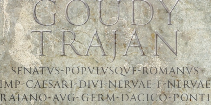 Goudy Trajan Pro font preview