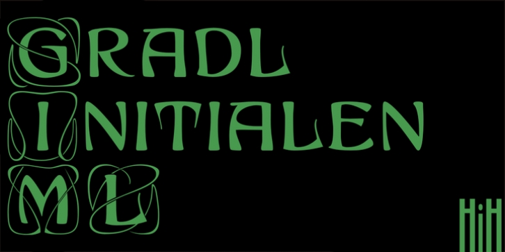 Gradl Initialen ML font preview