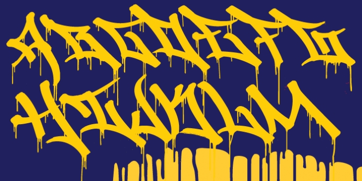 Graffiti Drips font preview