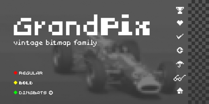 Grand Pix font preview