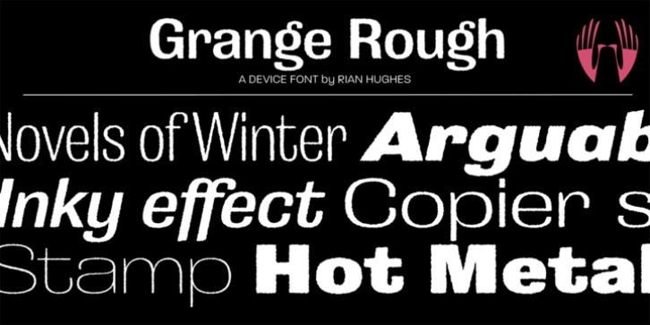 Grange Rough font preview