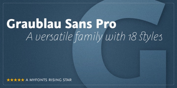 Graublau Sans Pro font preview