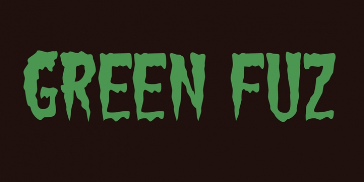 Green Fuz font preview