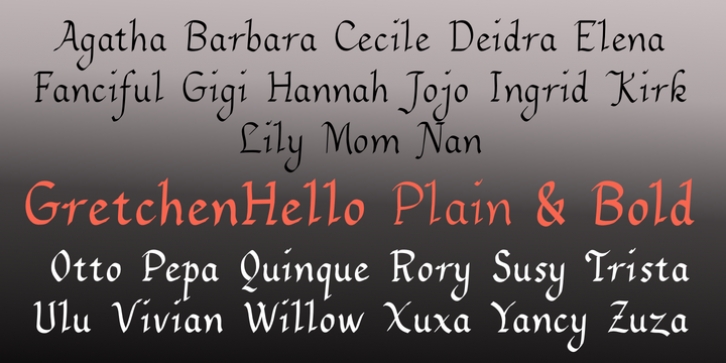 GretchenHello font preview