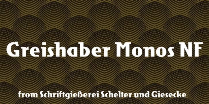 Grieshaber Monos NF font preview
