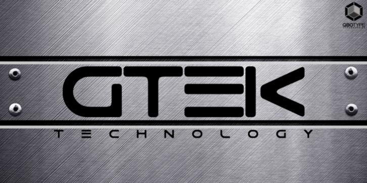 Gtek Technology font preview