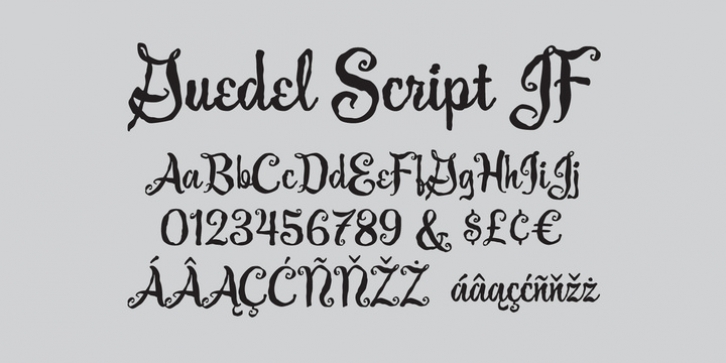 Guedel Script JF font preview