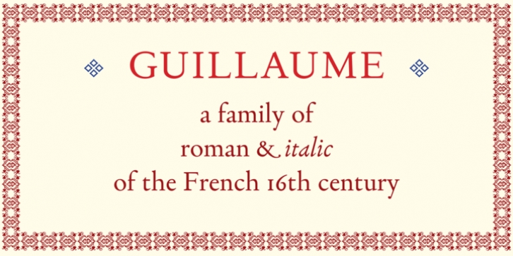 Guillaume font preview