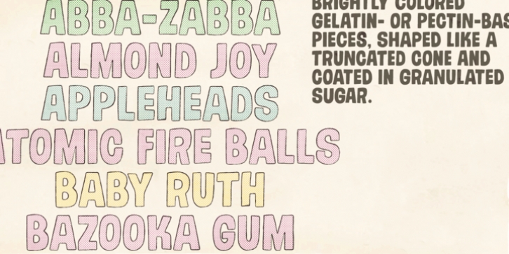 Gumdrop font preview