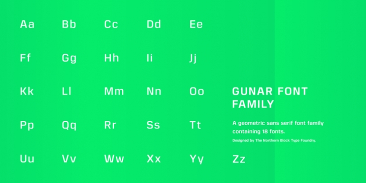 Gunar font preview