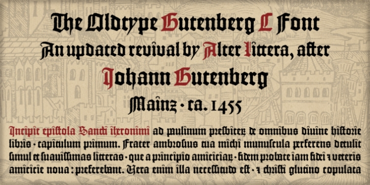 Gutenberg C font preview