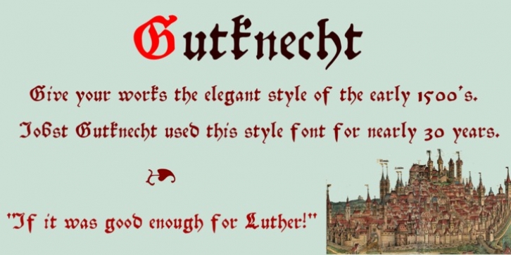 Gutknecht font preview