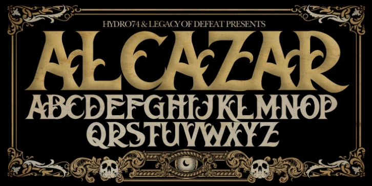 H74 Alcazar font preview