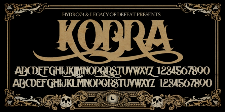 H74 Kobra font preview
