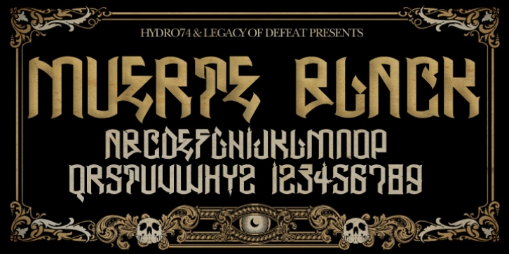 H74 Muerte font preview