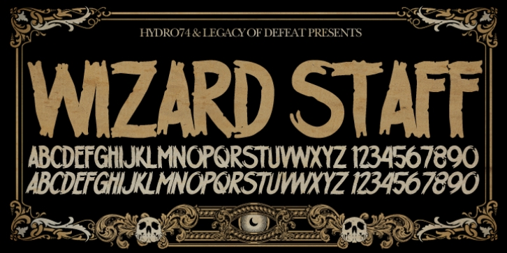 H74 Wizard Staff font preview