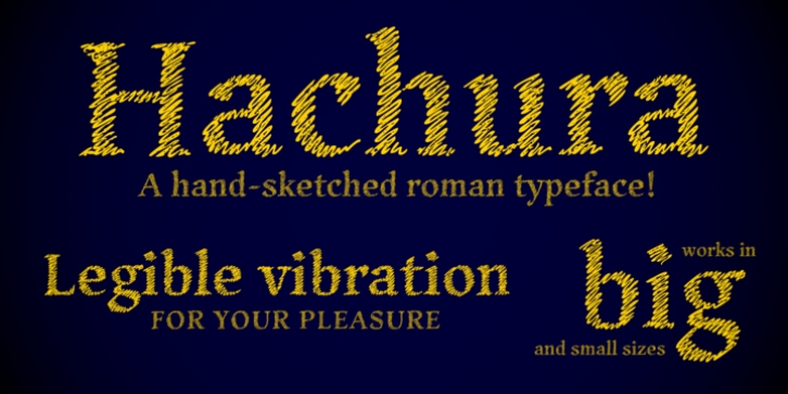 Hachura font preview