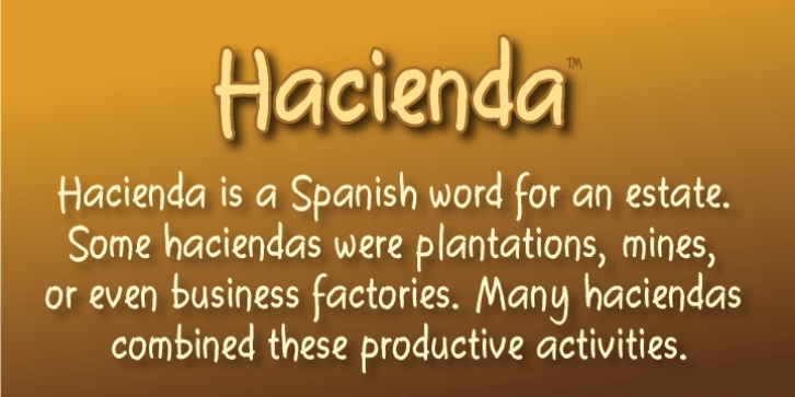 Hacienda font preview