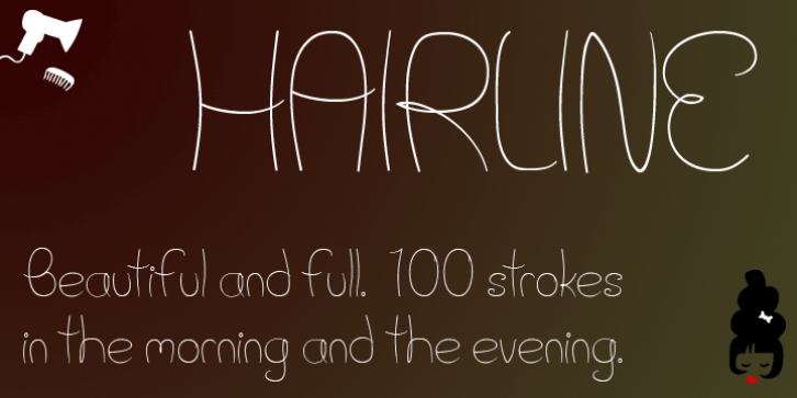 Hair Line font preview