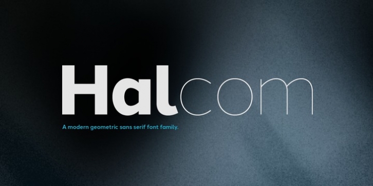 Halcom font preview