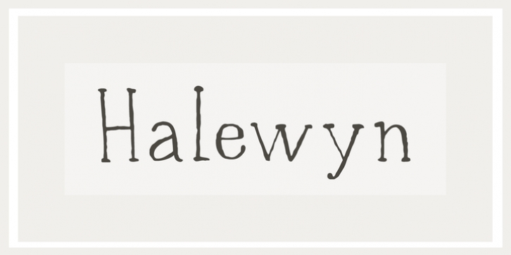 Halewyn font preview