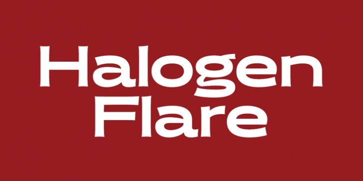 Halogen Flare font preview