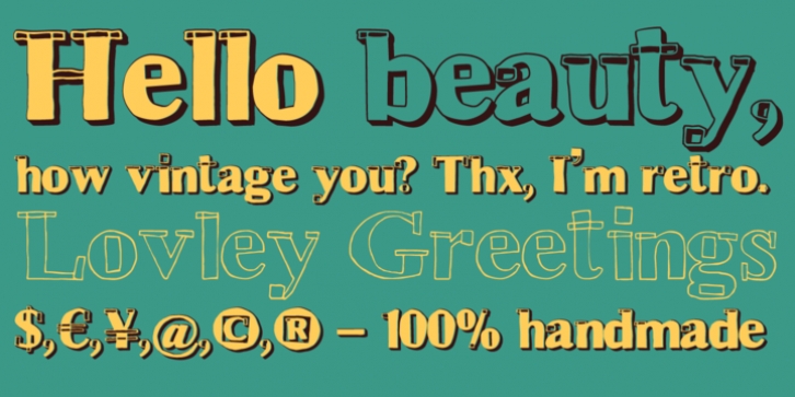 Hand Retro Sketch Times font preview