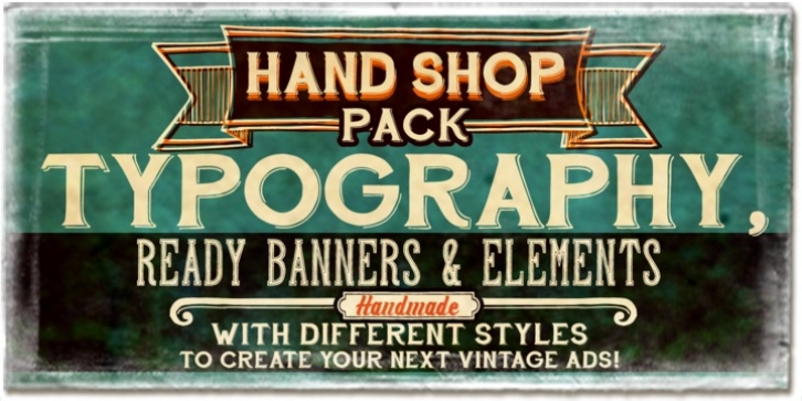 Hand Shop Pack font preview