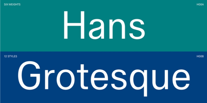 Hans Grotesque font preview